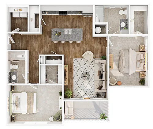Floor plan 2 Bedroom Premier Grand