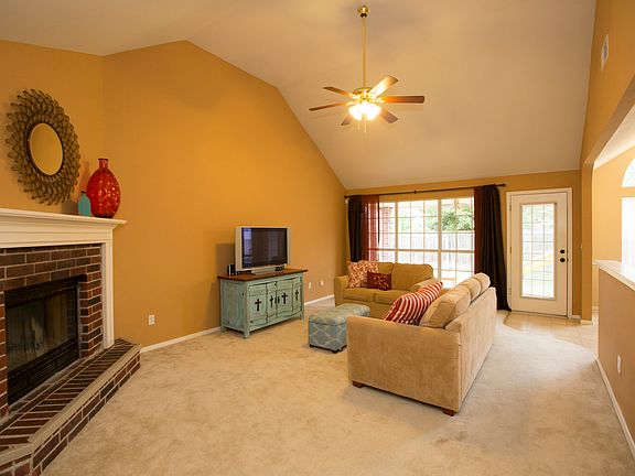 Vaulted Family Room with Fireplace