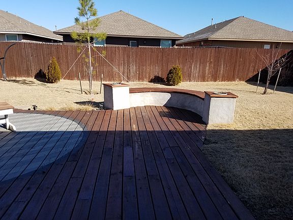 Deck with sitting area