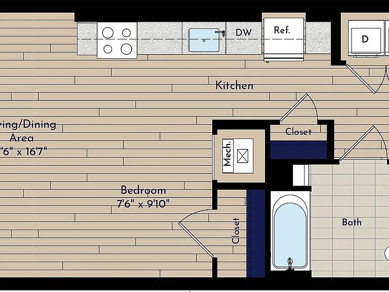 B ST-B Studio Floor Plan B ST-B Studio Floor Plan