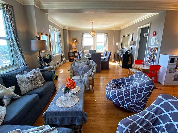 There's seamless flow from the living room into th