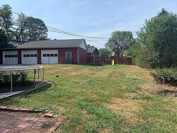 Back yard partially fenced 