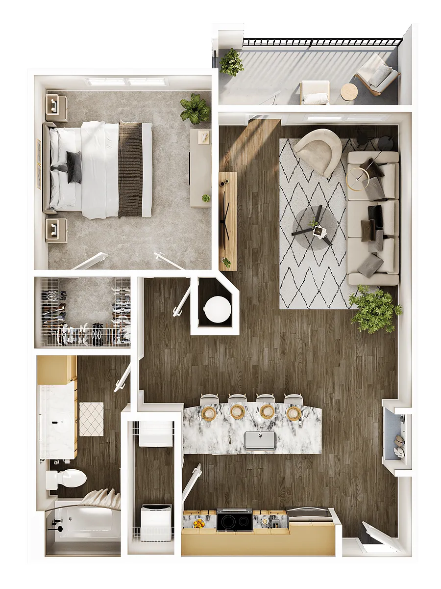 Floor plan A2 ADA Apartment