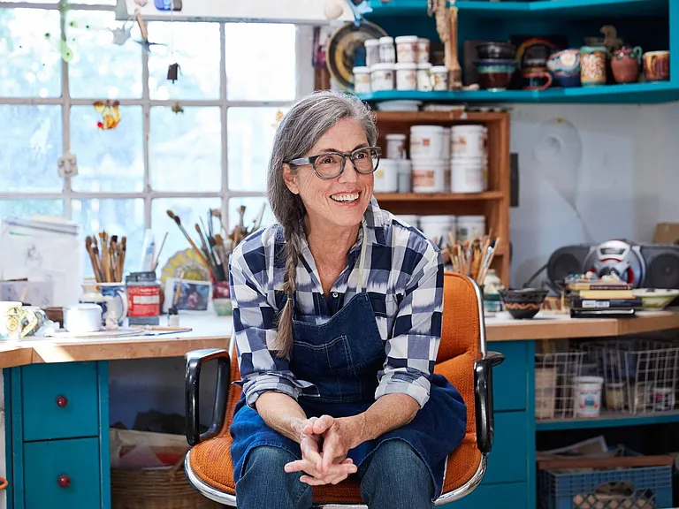 Lady in Art Room