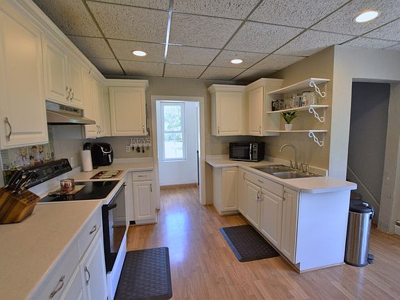 Lots of cabinets and counter