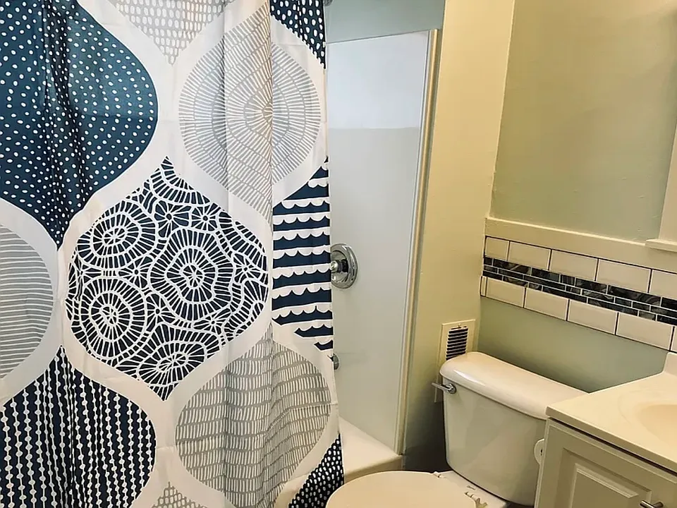 Lovely bathroom with an updated touch.