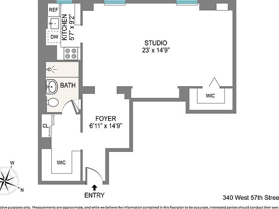2nd image of 340 W 57th St APT 5E