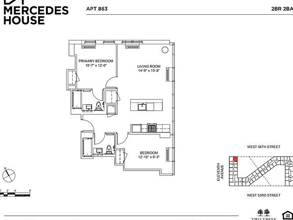2nd image of 550 W 54th St #863
