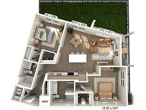 Floor plan B6-Finish2-1152-Yard