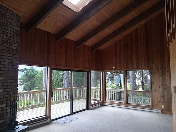 Dining area with ocean view.