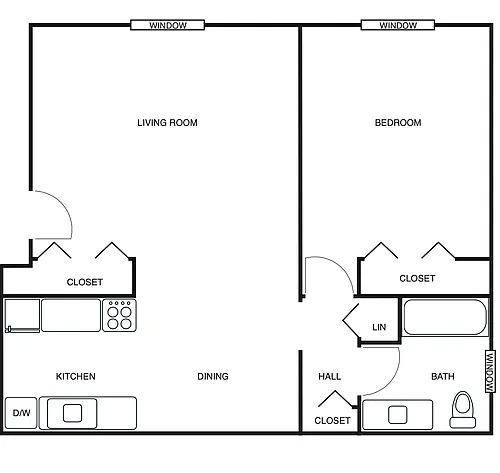 Floor plan One Bedroom