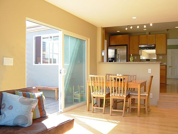 Family room opens to kitchen