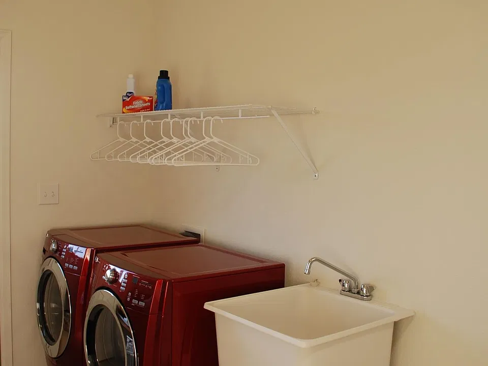   Spacious laundry rooms with washer and dryer hookups provi