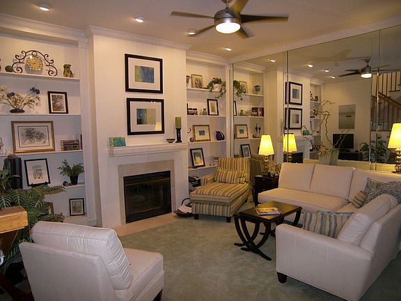 living room with fireplace