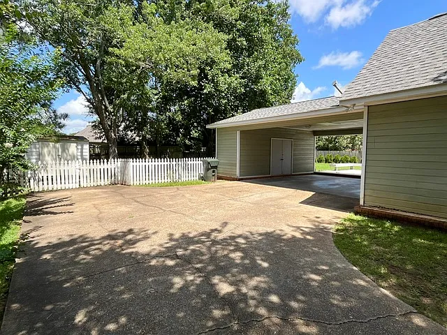 2 car covered parking and large walk-in storage closet