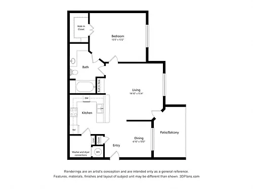 Floor plan One Bedroom - Renovated Homes