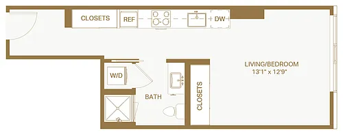 Floor plan Studio A16 Cascade