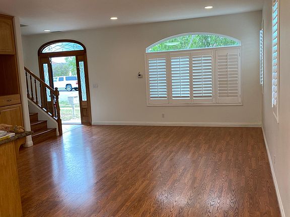 Dining area and living room.