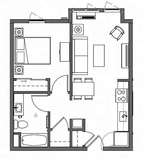 Floor plan 1X1