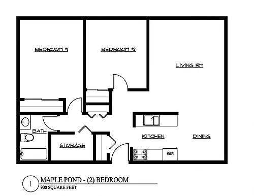 Floor plan Two Bedroom