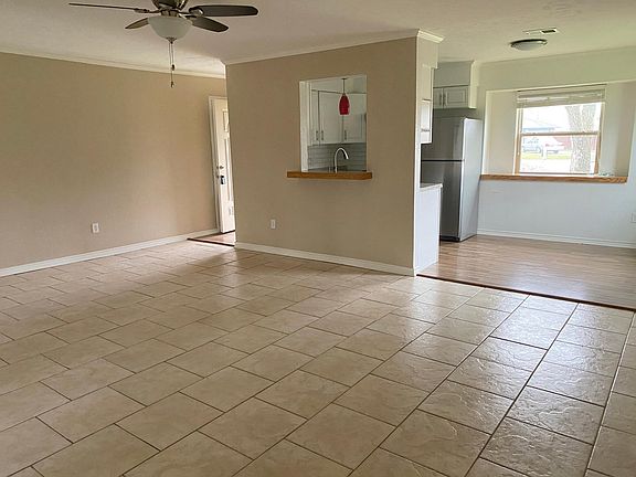 Open concept with viewing of the living room, kitchen and dining area.