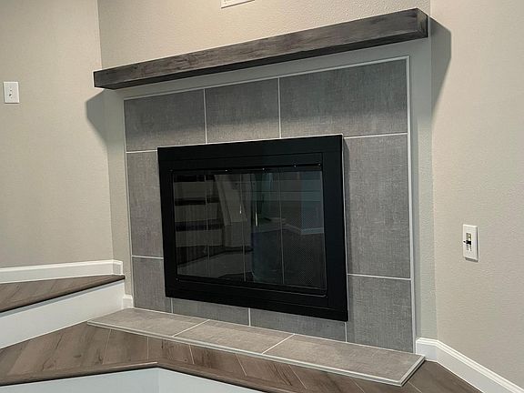 Wood burning fireplace