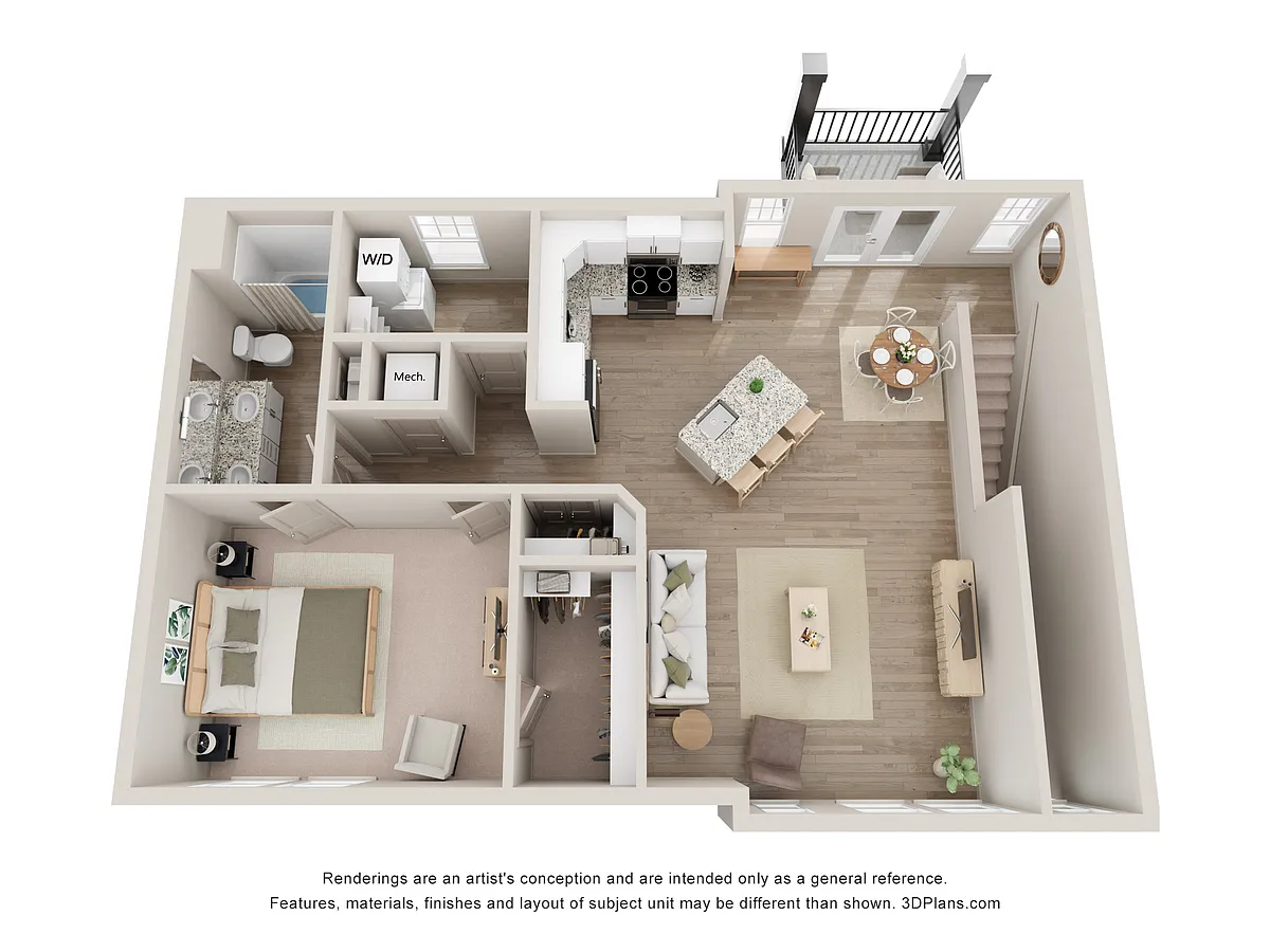 Floor plan Cobia | 1 Bed | 1 Bath