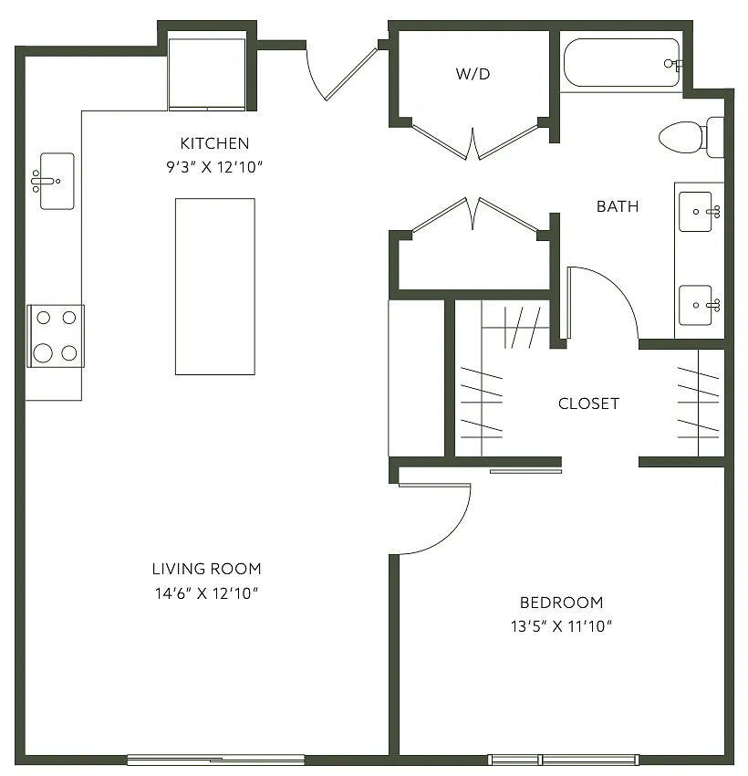 Floor plan 1X1