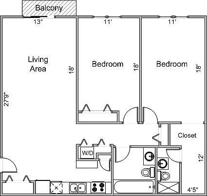 Main Floorplan For 5174 Anton Dr #13