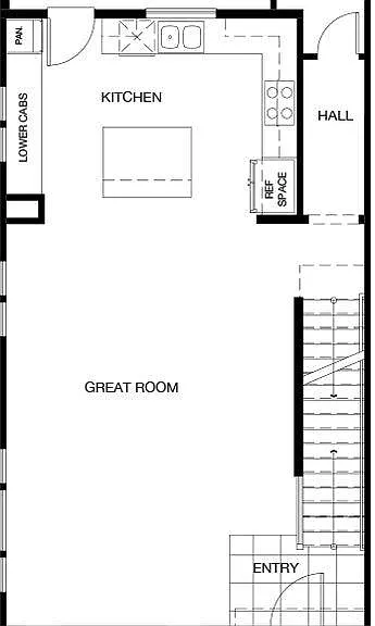 Kitchen and family living