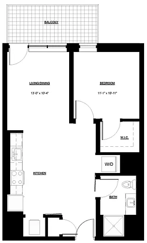 Floor plan 1BD-05