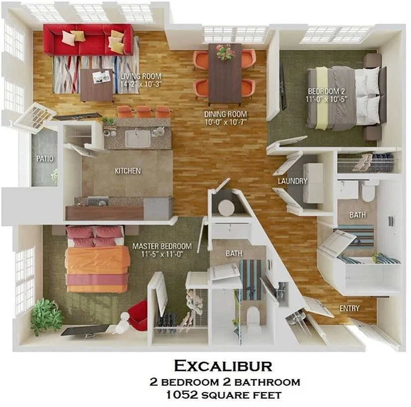 Floor plan Excalibur