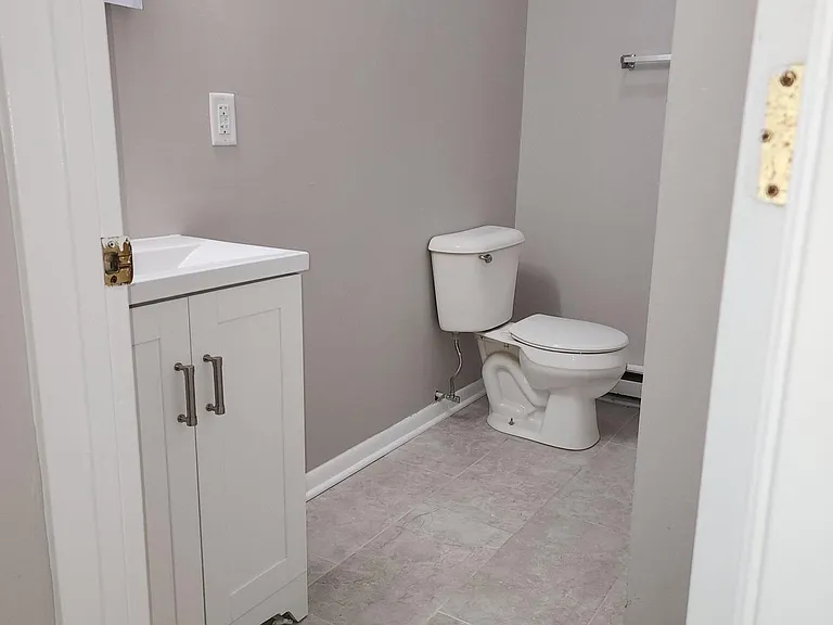 Modern vanity and updated flooring