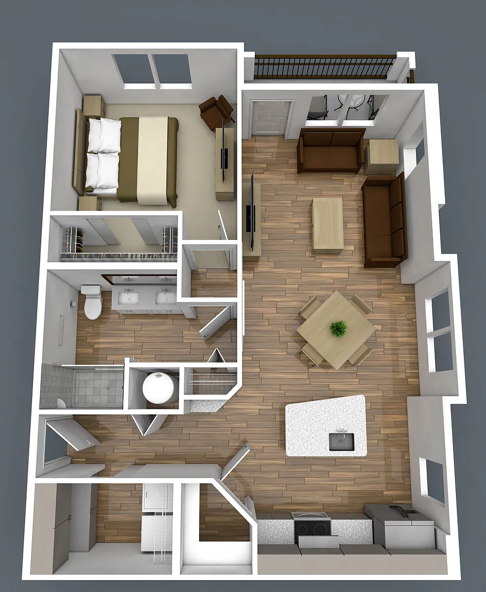 Floor plan 1E