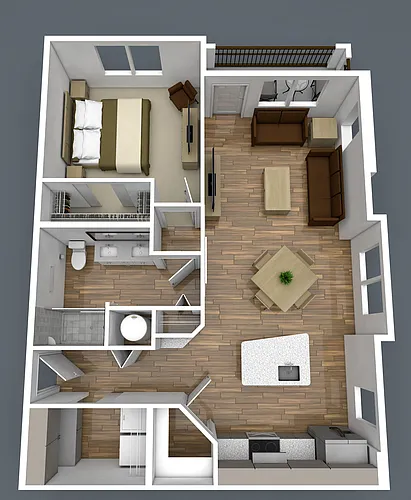 Floor plan 1E
