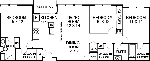 With Large Master and Guest Bedrooms