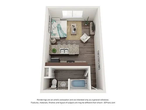 Floor plan po0x1br