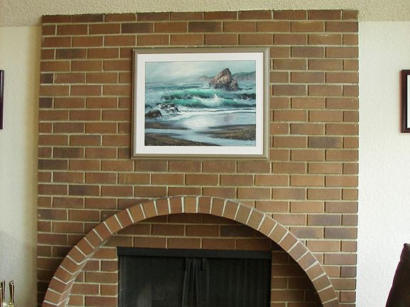 Fireplace in living room