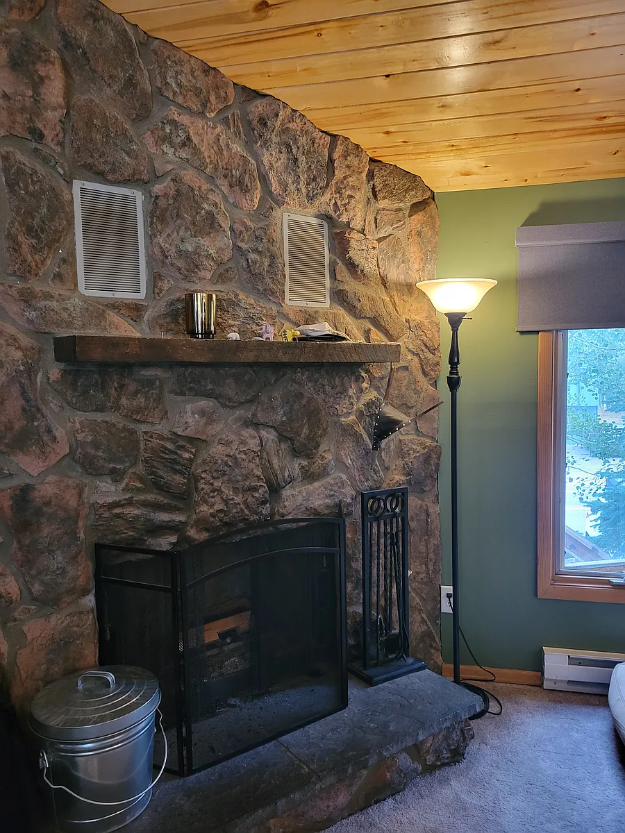Upstairs fireplace and mantle - 808 Deer Path Rd