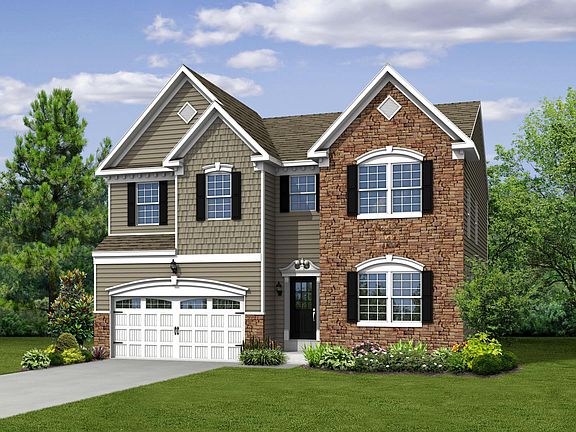 Elevation K Opt Stone Accented Front Garage Door