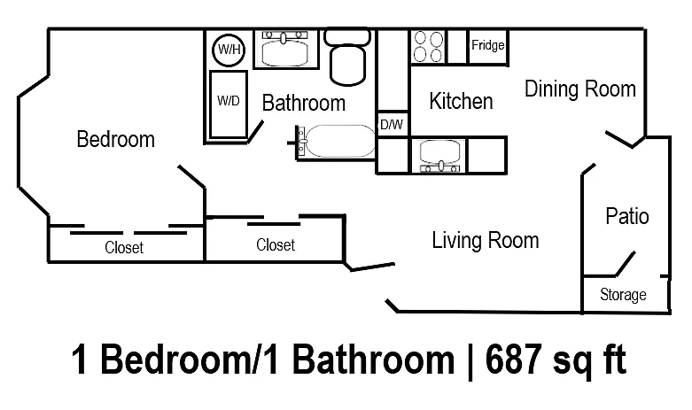 Floor plan One Bedroom