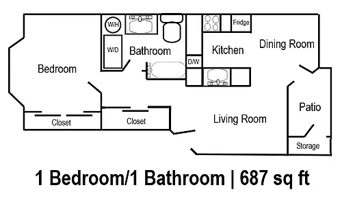 Floor plan One Bedroom