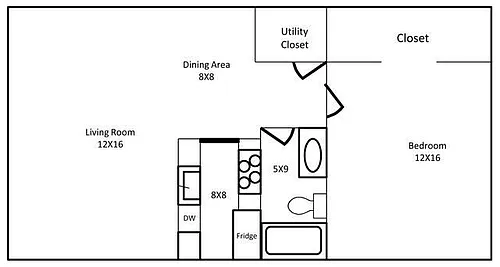 Floor plan One Bedroom