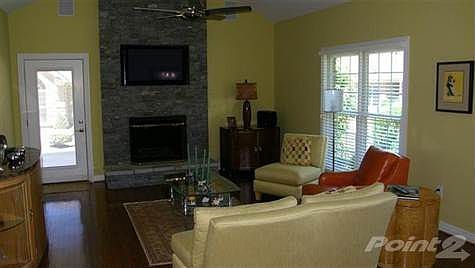 Great Room - Wood burning fireplace and Home Entertainment System