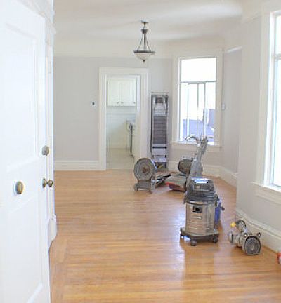 From bedroom to living and dining area