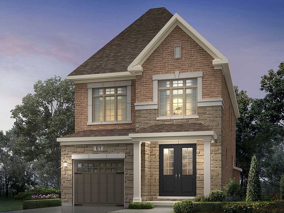 Exterior Moonstone Style D at Woodhaven in Aurora, Ontario.