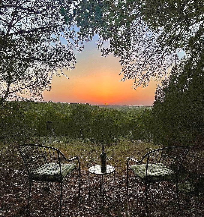 Beautiful sunset on property