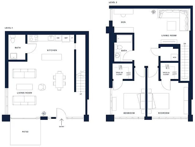 Floor plan 2 Bed/2 Bath L/W-03