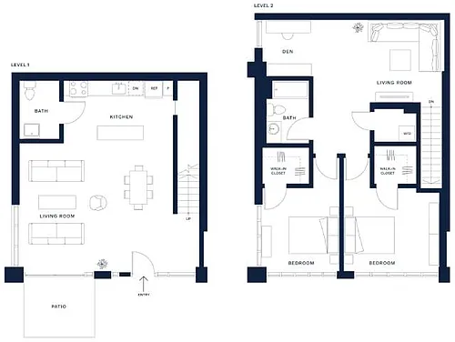 Floor plan 2 Bed/2 Bath L/W-03