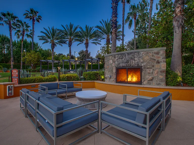 Relax at one of many jacuzzis and fireplace lounges